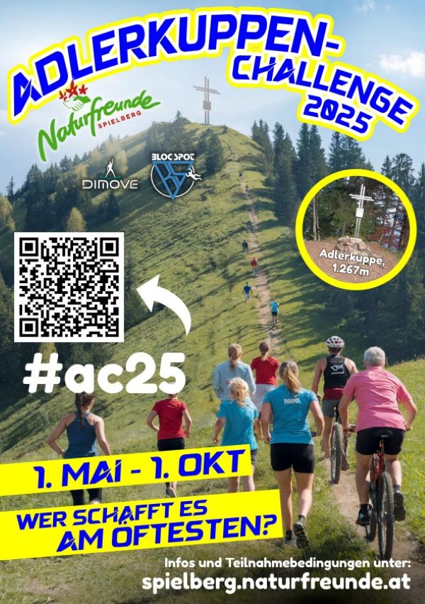 Die Adlerkuppen-Challenge der Naturfreunde Spielberg startet am 1. Mai