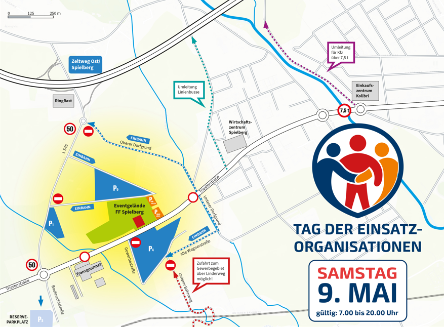 Information Verkehrsma&szlig;nahmen am Tag der Einsatzorganisationen (9. Mai 2026)